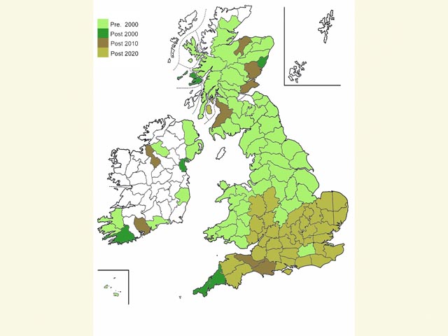  Distribution map Copyright Martin Evans 