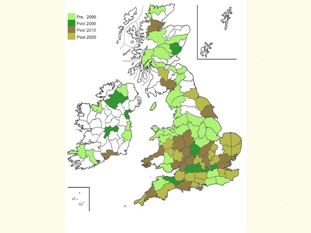  Distribution map Copyright Martin Evans 