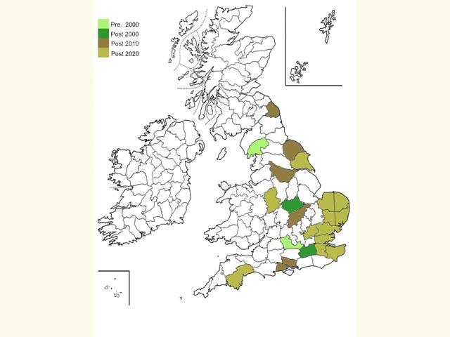  Distribution map Copyright Martin Evans 