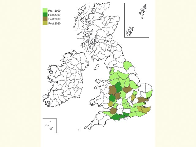  Distribution map Copyright Martin Evans 