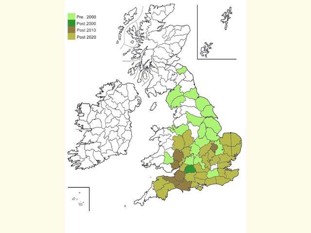  Distribution map Copyright Martin Evans 