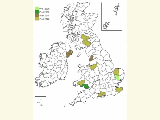 Distribution map Copyright Martin Evans 