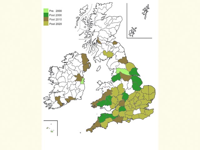  Distribution map Copyright Martin Evans 