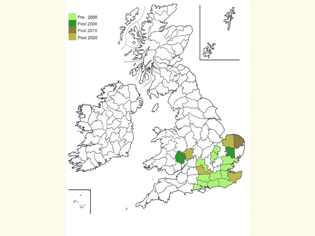  Distribution map Copyright Martin Evans 