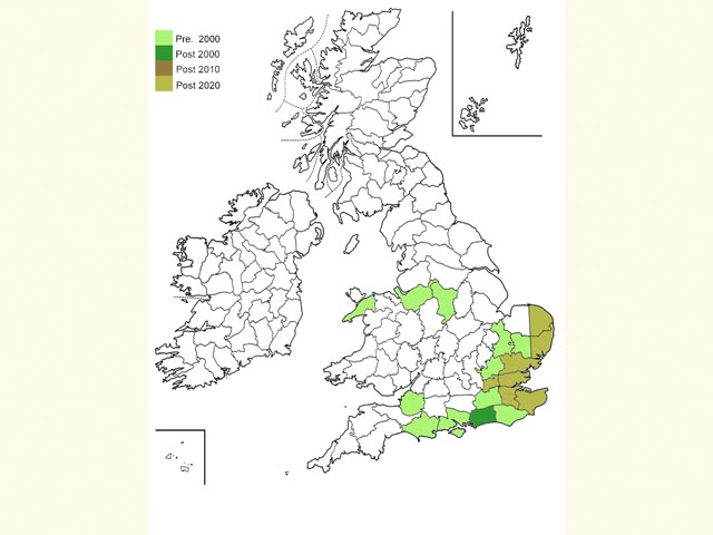  Distribution map Copyright Martin Evans 