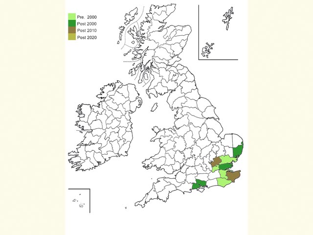 Distribution map Copyright Martin Evans 