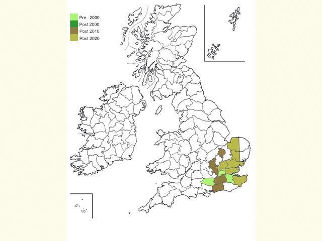  Distribution map Copyright Martin Evans 