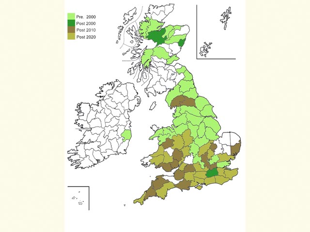  Distribution map Copyright Martin Evans 