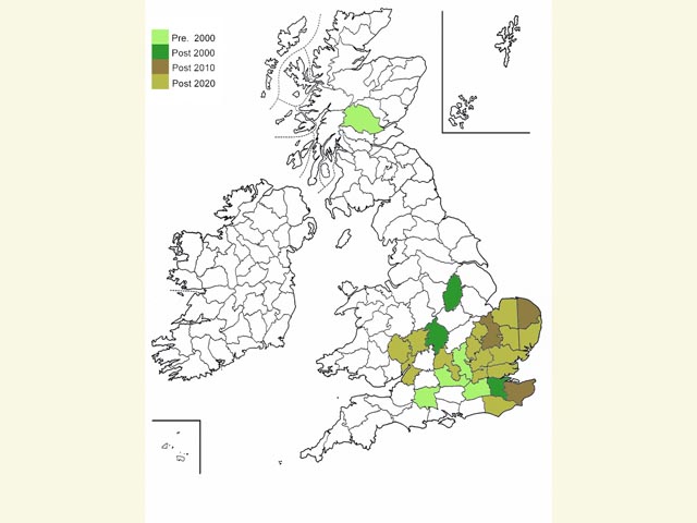  Distribution map Copyright Martin Evans 