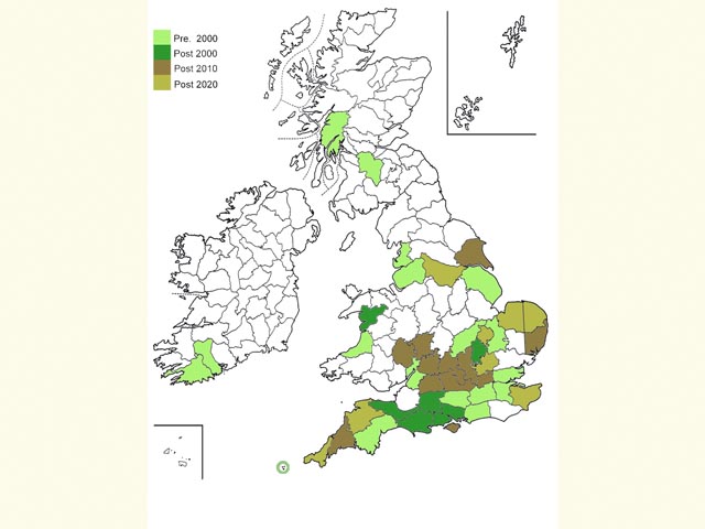  Distribution map Copyright Martin Evans 