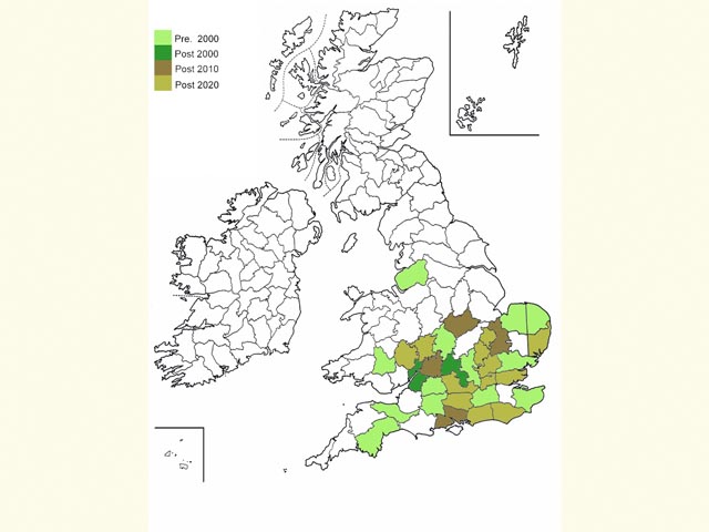  Distribution map Copyright Martin Evans 