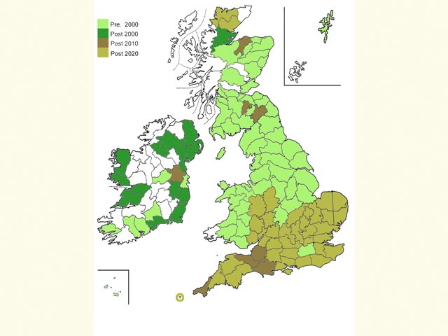  Distribution map Copyright Martin Evans 