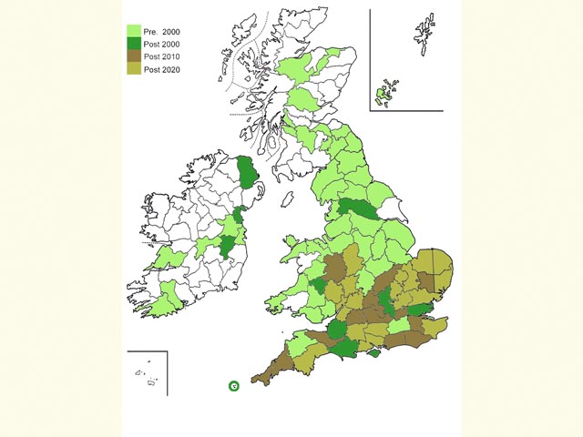  Distribution map Copyright Martin Evans 