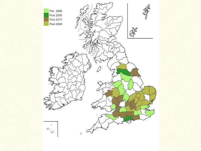  Distribution map Copyright Martin Evans 