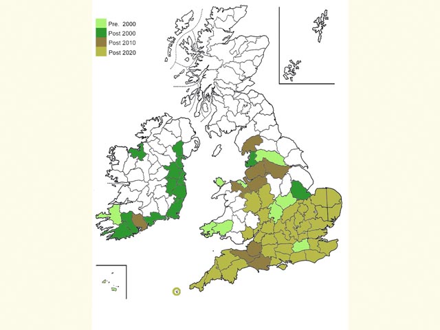  Distribution map Copyright Martin Evans 