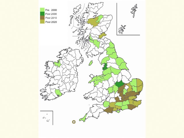  Distribution map Copyright Martin Evans 