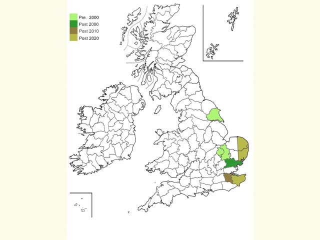  Distribution map Copyright Martin Evans 