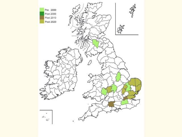  Distribution map Copyright Martin Evans 
