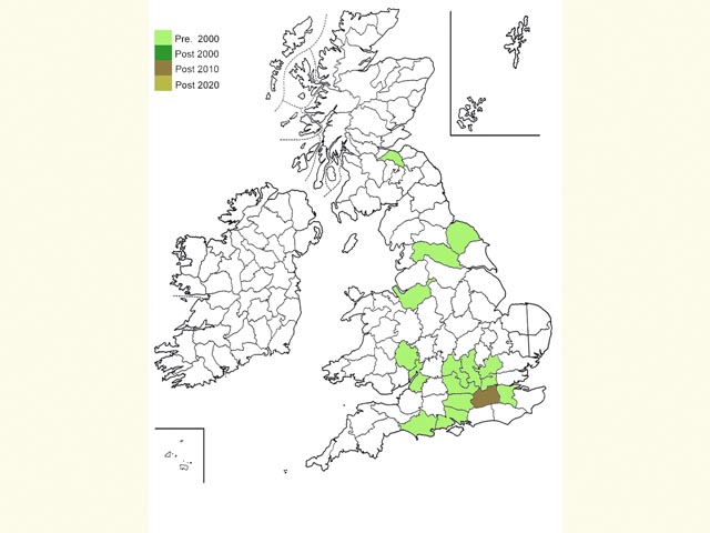  Distribution map Copyright Martin Evans 