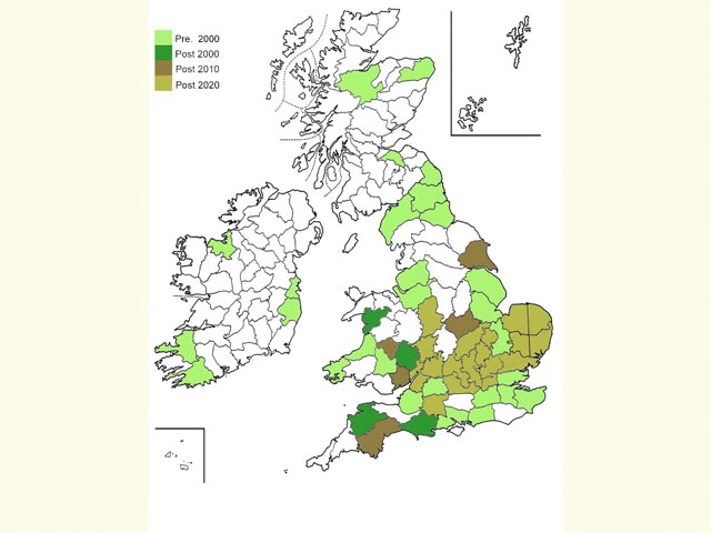  Distribution map Copyright Martin Evans 