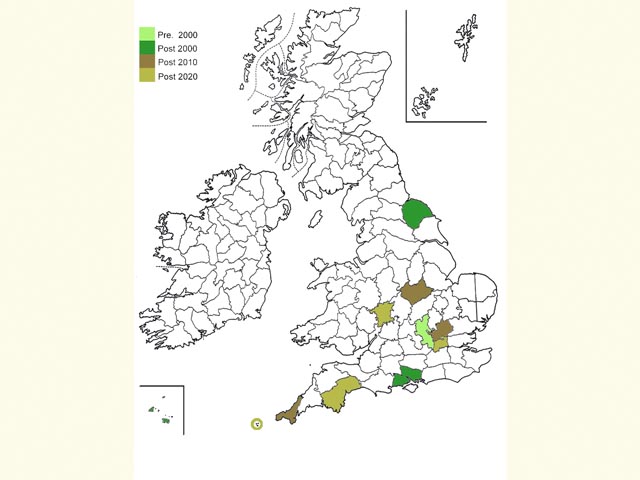  Distribution map Copyright Martin Evans 
