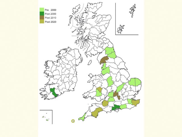  Distribution map Copyright Martin Evans 