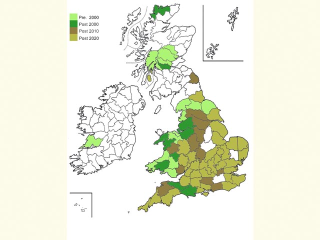  Distribution map Copyright Martin Evans 