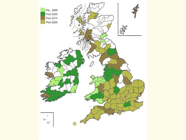  Distribution map Copyright Martin Evans 