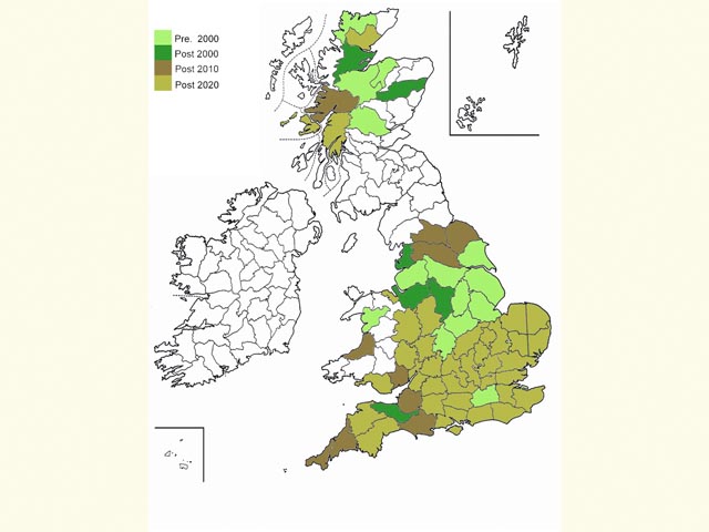  Distribution map Copyright Martin Evans 