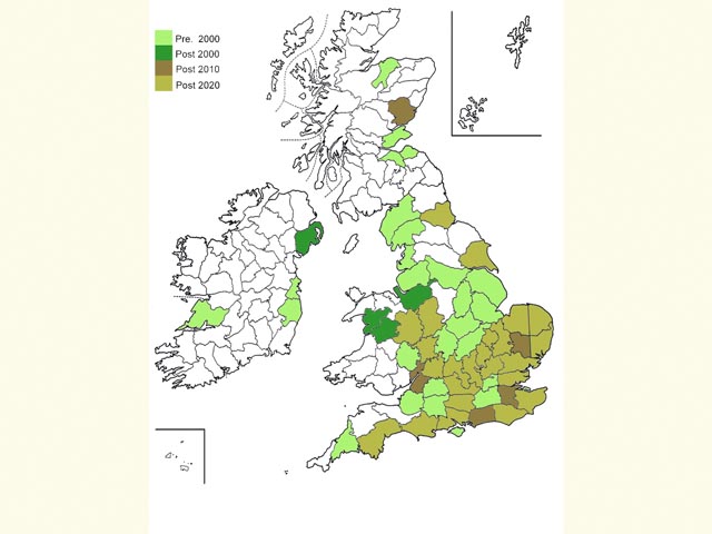  Distribution map Copyright Martin Evans 