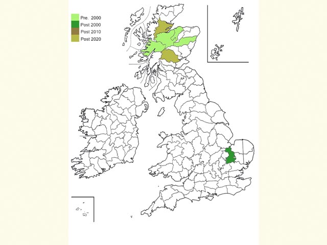  Distribution map Copyright Martin Evans 