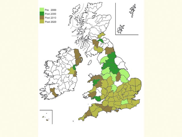  Distribution map Copyright Martin Evans 