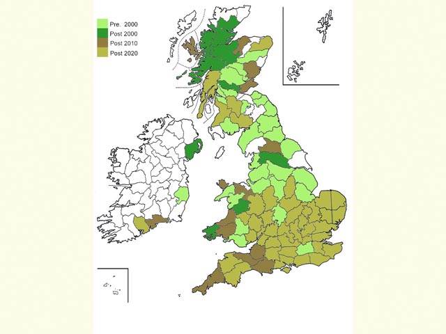  Distribution map Copyright Martin Evans 