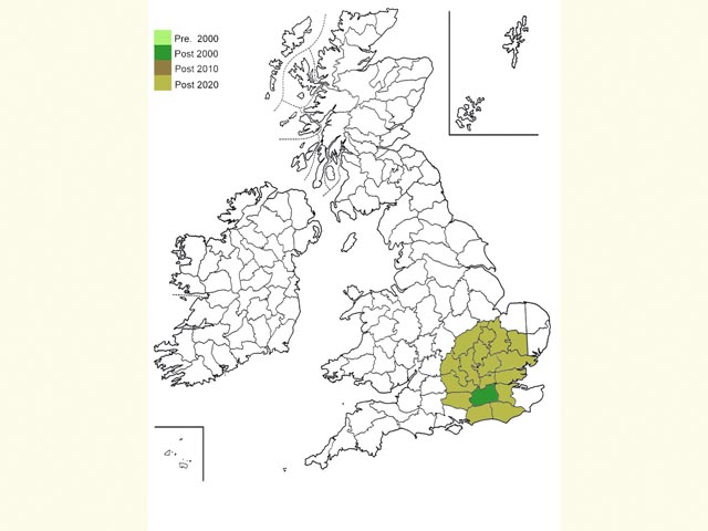 Distribution map Copyright Martin Evans 