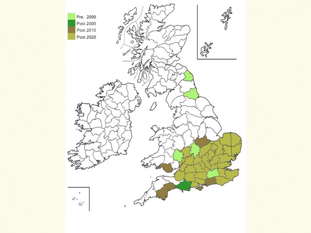  Distribution map Copyright Martin Evans 
