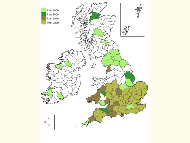  Distribution map Copyright Martin Evans 