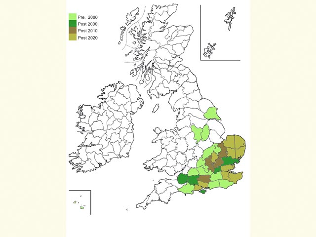  Distribution map Copyright Martin Evans 