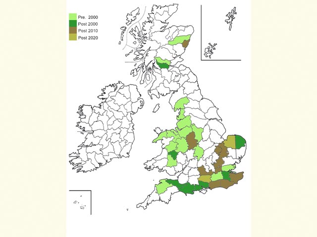  Distribution map Copyright Martin Evans 