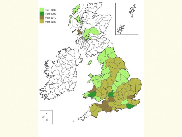  Distribution map Copyright Martin Evans 