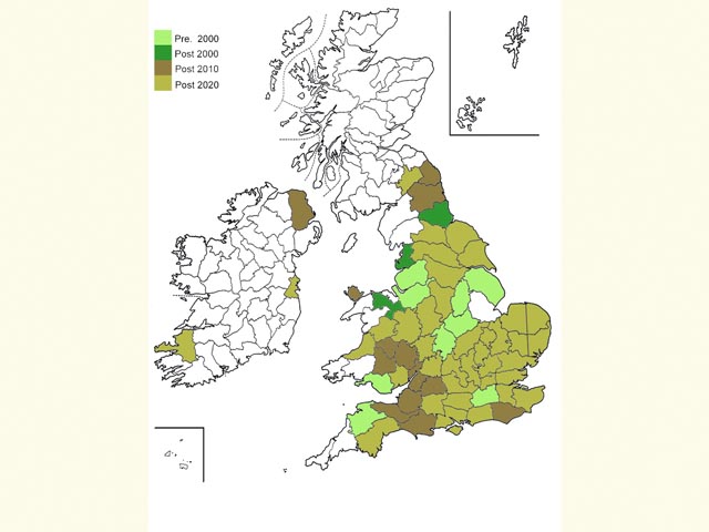  Distribution map Copyright Martin Evans 