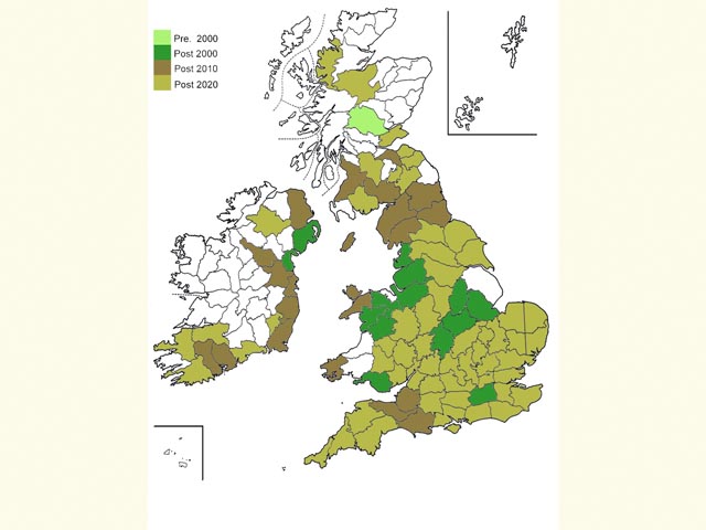  Distribution map Copyright Martin Evans 