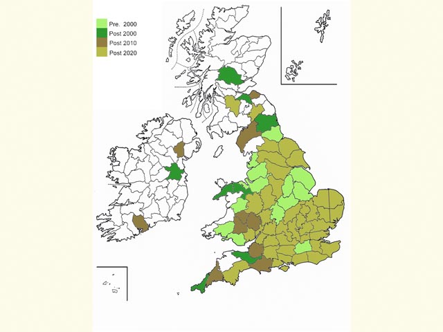  Distribution map Copyright Martin Evans 
