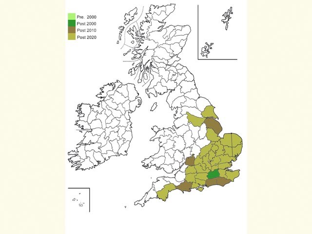  Distribution map Copyright Martin Evans 