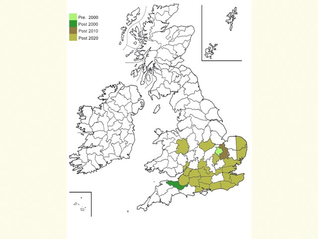  Distribution map Copyright Martin Evans 