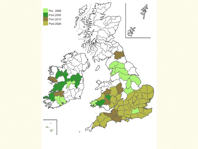  Distribution map Copyright Martin Evans 