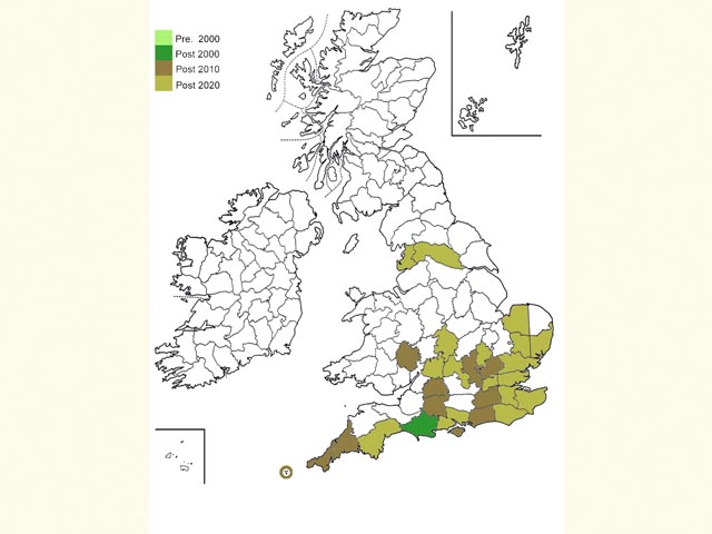  Distribution map Copyright Martin Evans 