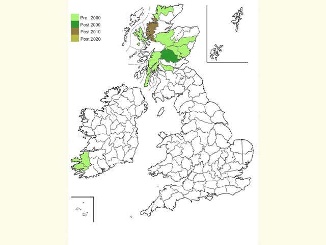  Distribution map Copyright Martin Evans 