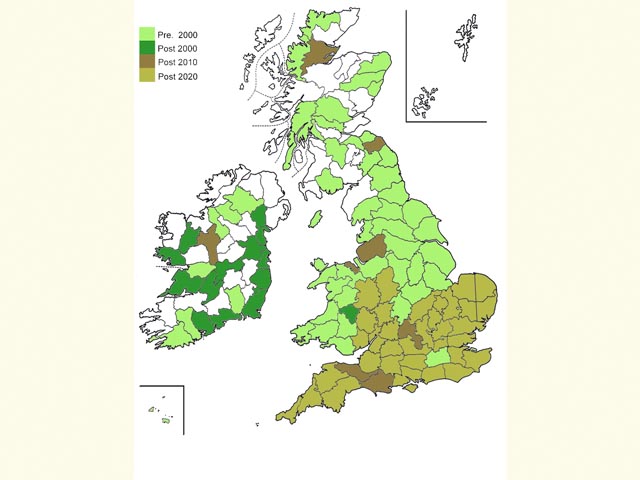  Distribution map Copyright Martin Evans 