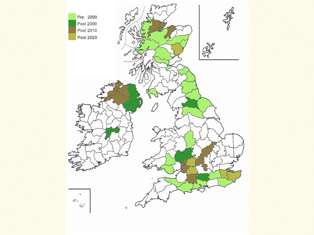  Distribution map Copyright Martin Evans 