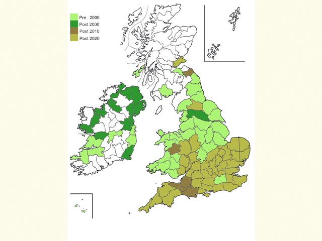  Distribution map Copyright Martin Evans 